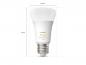 Preview: 3er Philips Hue White Ambiance E27 Lampen 6W wie 60W - tubable white dimmbar