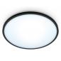 Preview: WIZ Smarte Superslim LED Deckenleuchte in Schwarz WLAN/Wi-Fi Tunable White Ø29cm