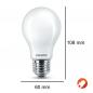 Preview: 6er Sparset  Sehr helles dimmbares PHILIPS E27 LED Leuchtmittel 11,2W wie 100W warmweißes Licht mit hoher Farbwiedergabe 90Ra