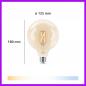 Preview: Philips WiZ Smart LED-Filament-Kugellampe G125 E27 7W wie 60W 806lm 2700–6500K dimmbar WiFi Bluetooth