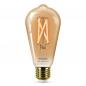 Preview: Philips WIZ  E27 Smart Edison Filament Lampe ST64  warm- bis kaltweiße Licht 7 W (entspr. 50 W)