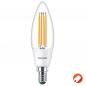 Preview: Besonders effiziente PHILIPS E14 LED Filament Lampe in Kerzenform 2,3W wie 40W warmweißes Licht 3000K - Beste Energie Effizienz Klasse