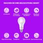 Preview: PHILIPS WiZ Smart LED RGB A80 E27 18,5W wie 150W 2452lm 2200–6500K dimmbar Matter