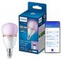 Preview: Philips WiZ Smart LED-RGB-Lampe P45 E14 4,9W wie 40W 470lm 2200–6500K dimmbar Matter