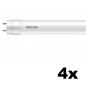 Preview: 4 x 60cm Philips T8 G13 LED-Röhre 8W wie 18W 4000K neutralweiß aus Glas für KVG