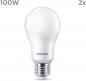 Preview: 2er Set PHILIPS LED Lampen E27 A67 13W = 100W 1521lm 2700K extra warmweiß
