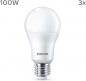 Preview: 3er Set PHILIPS LEDclassic E27 A65 13W = 100W 1521lm 2700K warmweiß