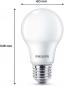 Preview: 2er Set PHILIPS LED E27 A60 8W = 60W 806lm 2700K warmweiß