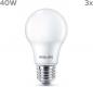 Preview: 3er Set PHILIPS LED E27 A60 5W = 40W 470lm 2700K warmweiß