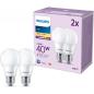 Preview: 2er Set PHILIPS LED E27 A60 5W = 40W 470lm 2700K extra warmweiß
