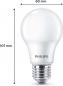Preview: 6er Set PHILIPS LED E27 A60 5W = 40W 470lm 2700K warmweiß matt
