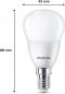 Preview: 4er Set PHILIPS LED E14 P45 4,9W = 40W 470lm 2700K warmweiß matt