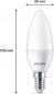 Preview: 3er Set PHILIPS LED Kerze E14 3W = 25W 250lm 2700K warmweiß matt