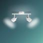 Preview: Philips 2er Meranti Decken-/Wandspot in Weiß mit 2 x GU10 Fassung IP20 - GU10 Leuchtmittel nicht enthalten
