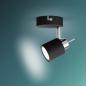 Preview: Philips 1er Meranti Decken-/Wandspot in Schwarz mit 1 x GU10 Fassung IP20 - GU10 Leuchtmittel nicht enthalten