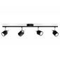 Preview: Philips 4er Meranti Deckenstrahler in Schwarz mit 4 x GU10 Fassung IP20 - GU10 Leuchtmittel nicht enthalten