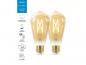 Preview: 2er Pack WIZ E27 Smarte LED Filament Vintage Lampe Bernstein Tunable White 7W wie 50W WLAN