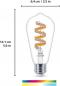 Preview: Philips WiZ LED Lampe E27 ST64 6,3W RGB+CCT Smart WiFi Filament