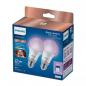 Preview: 2er-Pack PHILIPS WiZ Smart LED RGB A60 8,5W wie 60W E27 806lm 2200–6500K Matter dimmbar