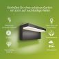 Preview: Philips Outdoor Wandleuchte Bustan Ultra Efficient anthrazit 3,8 W mit neutralweißem Licht IP44