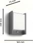 Preview: Philips ultraeffiziente Outdoor Wandleuchte Arbour mit Sensor 3,8 W mit warmweißem Licht IP44 anthrazit