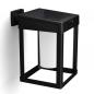 Preview: Philips Outdoor Solar Wandleuchte Camill  Ultra-Efficient schwarz 1,4W, Dual-Bright Sensor, eckig, matt, 3000 Kelvin, IP44 wetterfest,