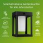 Preview: Philips Outdoor Solar Wandleuchte Camill  Ultra-Efficient schwarz 1,4W, Dual-Bright Sensor, eckig, matt, 3000 Kelvin, IP44 wetterfest,