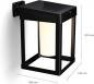 Preview: Philips Outdoor Ultra-Efficient Solar Wandleuchte Camill, Dual-Bright Sensor, klar, 3000 Kelvin, IP44 wetterfest, schwarz