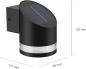 Preview: Philips LED Solar Wandleuchte Fyve II Schwarz 1,5W IP44