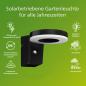 Preview: Philips ultra effiziente Solar Wandleuchte Zonal in Schwarz mit Tageslicht- und Bewegungssensor IP44 warmweißes Licht