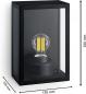 Preview:  PHILIPS Wandleuchte Alzor für den Außenbereich mit E27 Fassung IP44, Schwarz