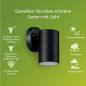 Preview: Philips Wandleuchte Kylis in Schwarz mit GU10  Fassung IP44