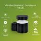 Preview: Philips Outdoor Wandleuchte Laven in Schwarz mit warmweißem Licht IP44