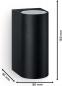 Preview: Philips Wandleuchte Nightingale in Schwarz up/down mit 2 x GU10 Fassungen IP44