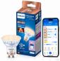 Preview: PHILIPS WiZ Smart LED GU10 4,7W wie 50W 345lm 2700–6500K dimmbar Matter Glas