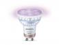 Preview: PHILIPS WiZ Smart LED GU10 4,7W wie 50W 345lm RGB+CCT 2200–6500K 36° dimmbar WLAN Bluetooth Matter Glas