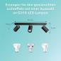 Preview: Philips 3er Idris Deckenstrahler in Schwarz IP44 - Badezimmer geeignet, dimmbar mit 3 x GU10 Fassung