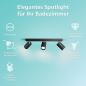 Preview: Philips 3er Idris Deckenstrahler in Schwarz IP44 - Badezimmer geeignet, dimmbar mit 3 x GU10 Fassung