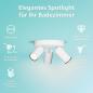 Preview: Philips 3er Deckenstrahler Idris in Weiß IP44 - Badezimmer geeignet, dimmbar mit 3 x GU10 Fassung