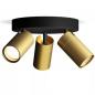 Preview: Philips 3er Deckenstrahler Idris in Schwarz/Gold IP44 - Badezimmer geeignet, dimmbar mit 3 x GU10 Fassung