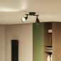 Preview: Philips 2er Cleft Decken-/Wandspot in Schwarz IP20 - GU10 Fassung - aus Glas und Metall