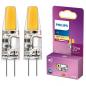 Preview: 2er Set Philips LED G4 Kapsellampe 1,7W 2700K Warmweiß 200lm