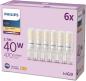 Preview: 6er Set PHILIPS LED G9 Kapsel 3,7W = 40W 470lm 2700K extra warmweiß