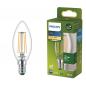 Preview: Philips E14 Classic ultraeffiziente LED-Kerzenlampe Filamentoptik 2,3W wie 40W warmweisses Licht