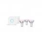 Preview: Philips Hue Basis Starter-Set 3 x GU10 White & Color Ambiance Essential Spot 4,7W wie 50W RGBW 36 Grad + Bridge + Dimmschalter