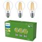 Preview: 3er Set Philips LEDclassic UltraEfficient A60 E27 7,3W 1535lm 2700K Klar – extrem effiziente Filamentlampe wie 100 Watt