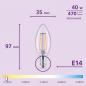 Preview: 3er Set Philips LED Kerzenlampe B35 E14 4W 470lm 2700K Klar – wie 40 Watt