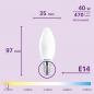 Preview: 6er Set Philips LED Kerzenlampe B35 E14 4W 470lm 2700K Frosted – wie 40 Watt