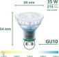 Preview: 6er Set  Philips UltraEfficient LED GU10 Spot 6er-Pack 2,3W wie 35W 36° 2700K Warmweiß – energieeffiziente Spotbeleuchtung