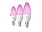 Preview: 3er Set Philips Hue B39 Kerze – Smarte E14 LED-Lampe White & Color Ambiance